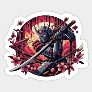 Cyberpunk Robot Samurai Sticker